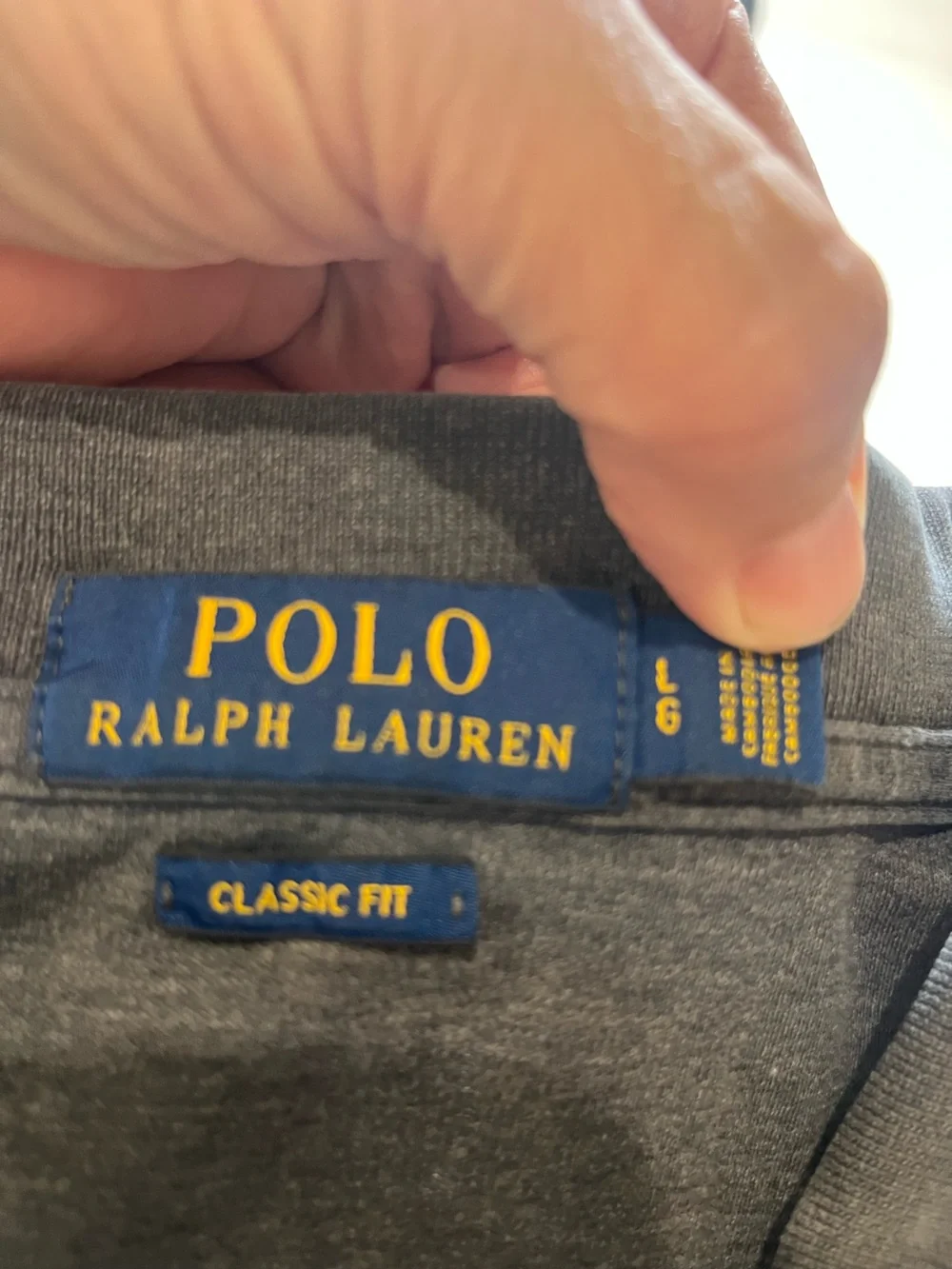Ralph Lauren Men's Polo Shirt - Charcoal Gray men’s size large Classic fit